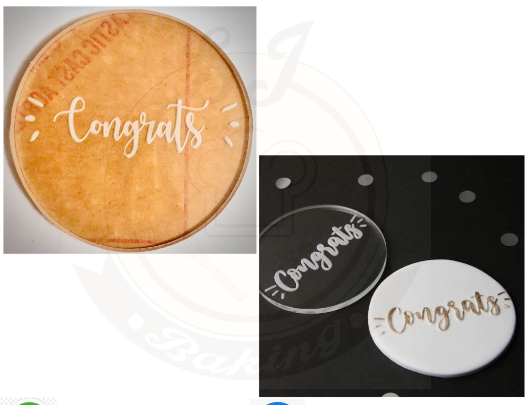 Congrats Fondant Acrylic Stamp