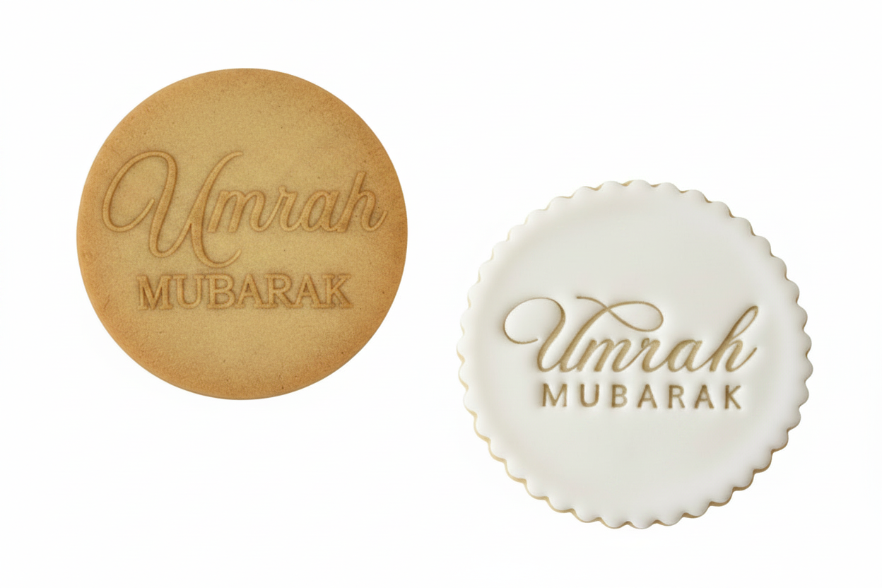 Umrah Mubarak Fondant Acrylic Stamp (design 2)