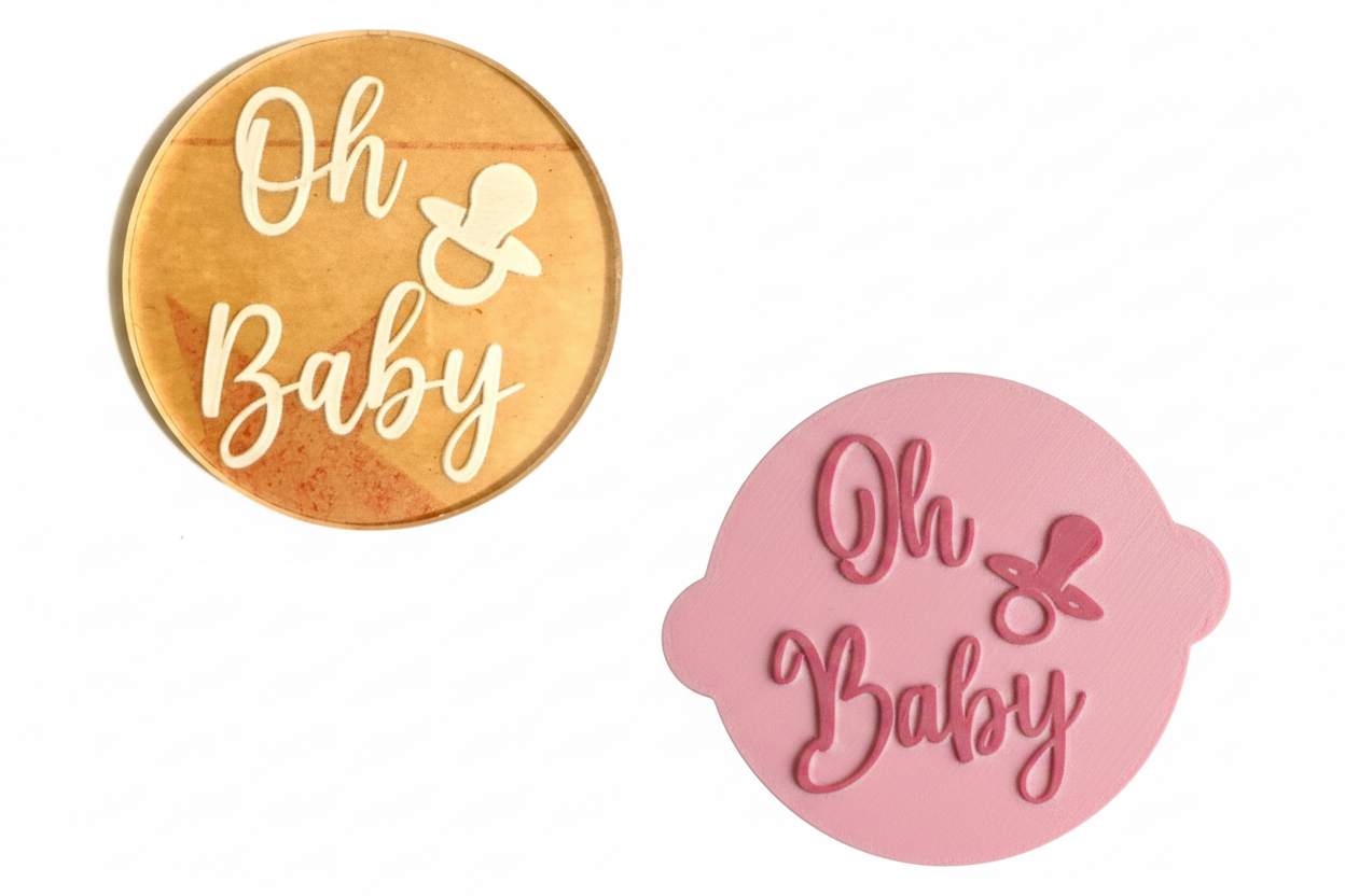 Oh Baby Fondant Acrylic Stamp