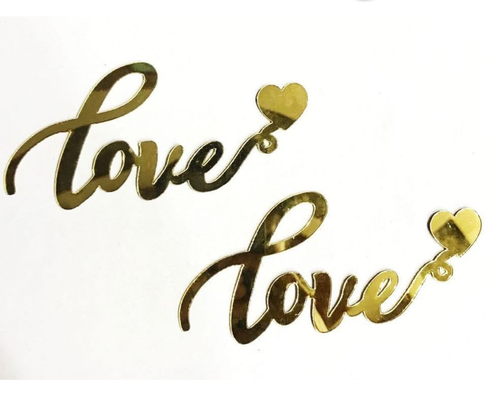 Love Acrylic Tag Pack of 5 (design 1)