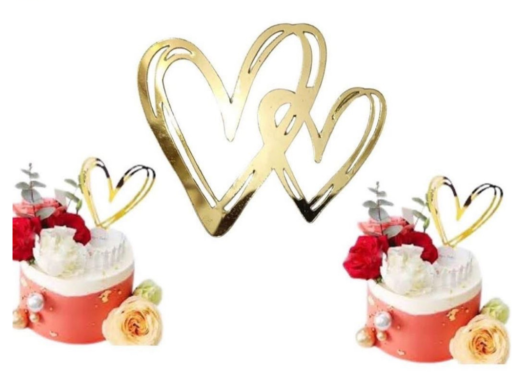 Double Heart Acrylic Tags Pack of 5