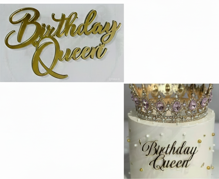 Birthday Queen Acrylic Tag Pack of 5 (design 2)