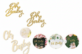 Oh Baby Golden Acrylic Tags Pack of 5
