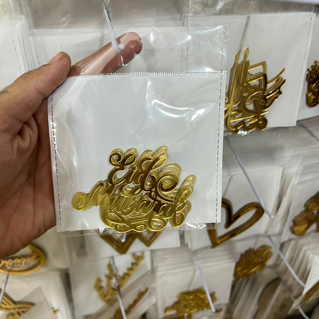 Eid Mubarak Urdu Acrylic Tags Pack of 5