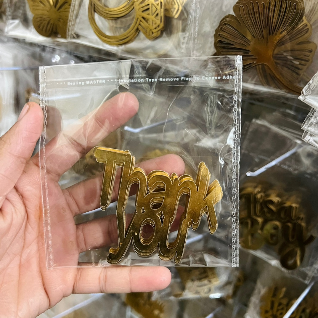 Thank You Paper Cutout Tags (Pack of 10Pcs)
