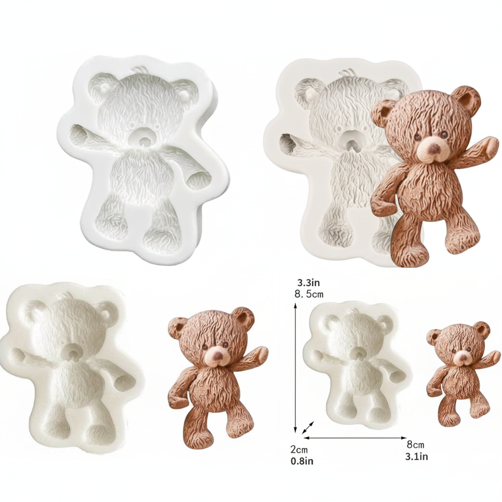 3D Bear Fondant Silicone Mold