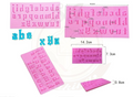 Lowercase Gothic Style Alphabet Silicone Fondant Mold