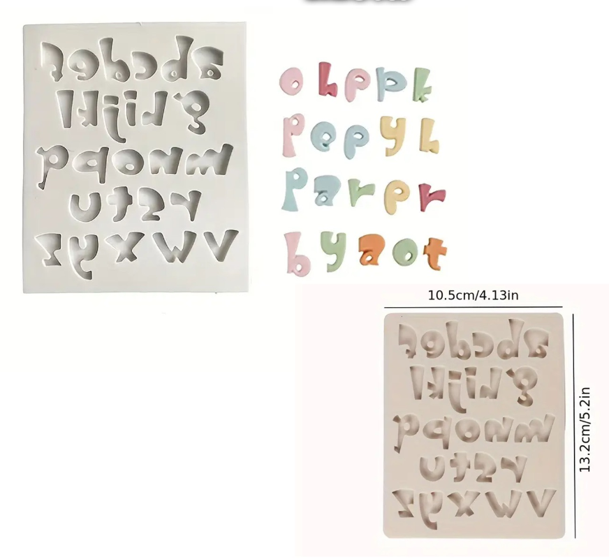 Small Alphabet Silicone Fondant Mold