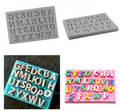 Mini Alphabet Uppercase Letter Silicone Fondant Mold