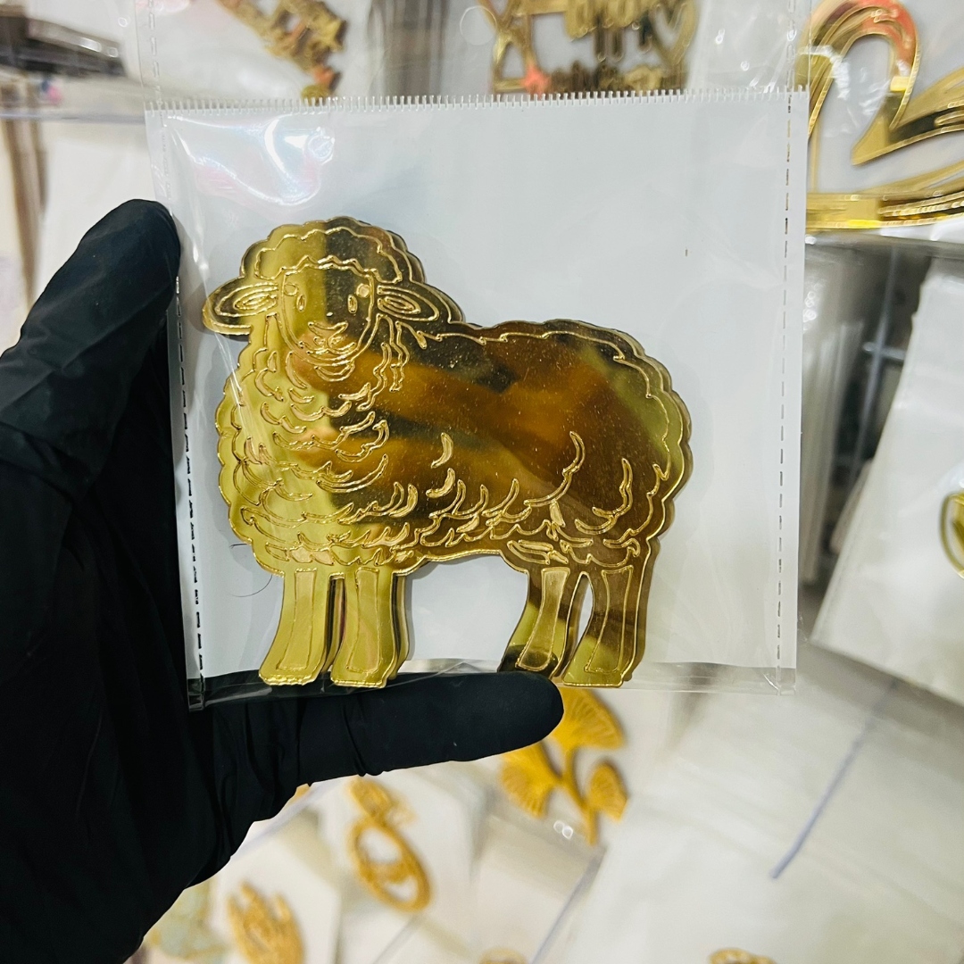 Sheep Eid Ul Ahda Acrylic Tags (Pack Of 5Pcs)
