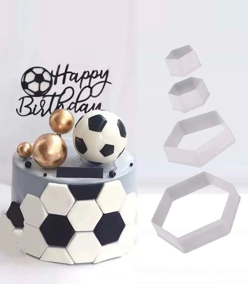 4pcs Football Plastic Cookie Cutter