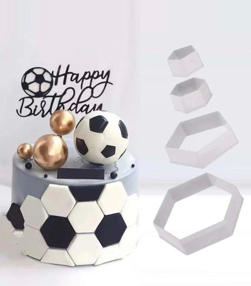 4pcs Football Plastic Cookie Cutter