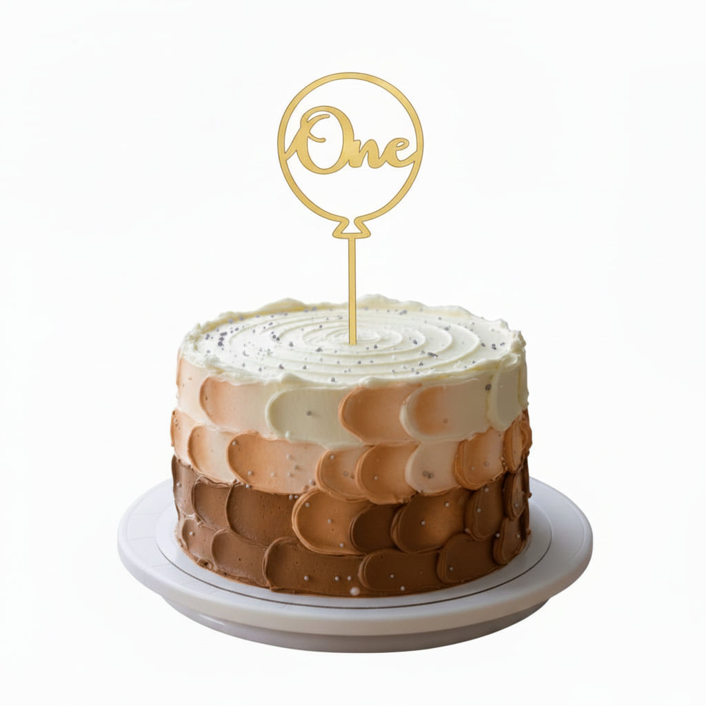 One Acrylic Cake Topper