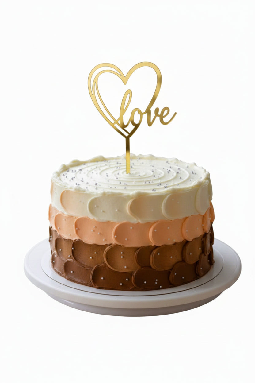 Love Acrylic Cake Topper