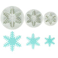 3pcs Snowflakes Plunger Cutter