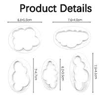 5pcs Cloud Shape Plastic Cookie Cutter