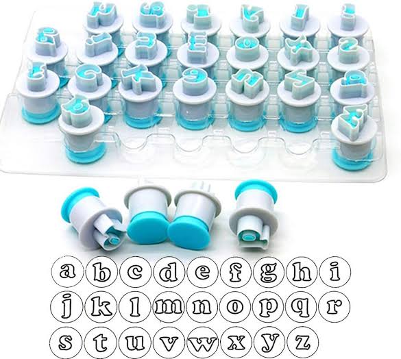 Lowercase Alphabet Plunger Cutter Set