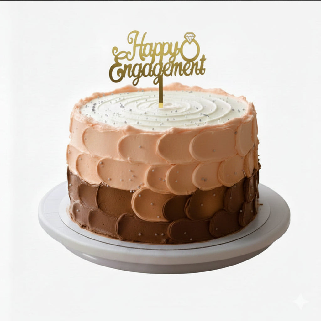 Happy Engagement Acrylic Cake Topper