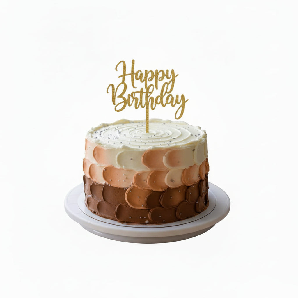 Happy Birthday Acrylic Cake Topper (Design 2)