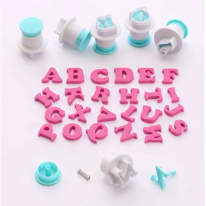 Uppercase Alphabet Plunger Cutter Set